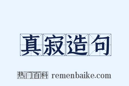 真寂造句是什么意思的图片